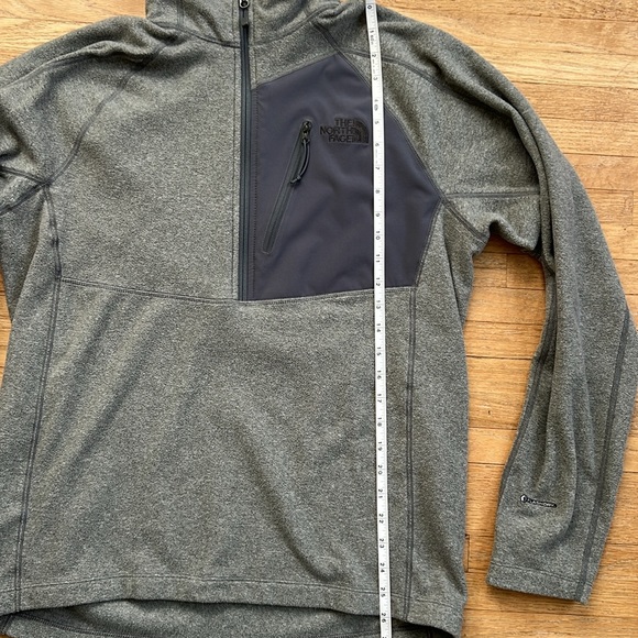 THE NORTH FACE Flash Dry Gray 1/2 Half Zip Fleece Pullover Jacket Men's Medium - Picture 4 of 8